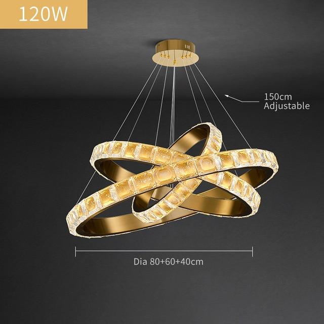 Inside Outside Luxury Gold & Black Multi-Ring Chandelier