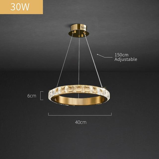 Inside Outside Luxury Gold & Black Multi-Ring Chandelier
