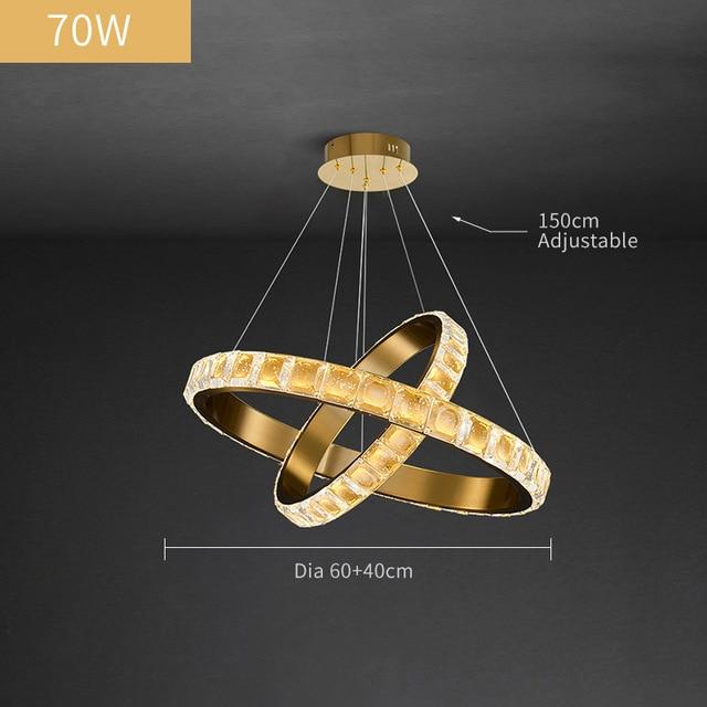 Inside Outside Luxury Gold & Black Multi-Ring Chandelier