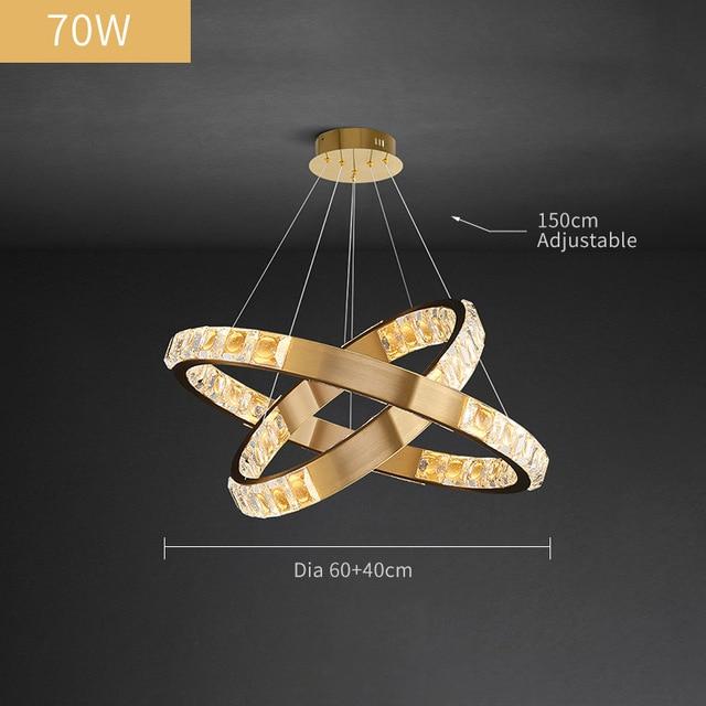 Inside Outside Luxury Gold & Black Multi-Ring Chandelier