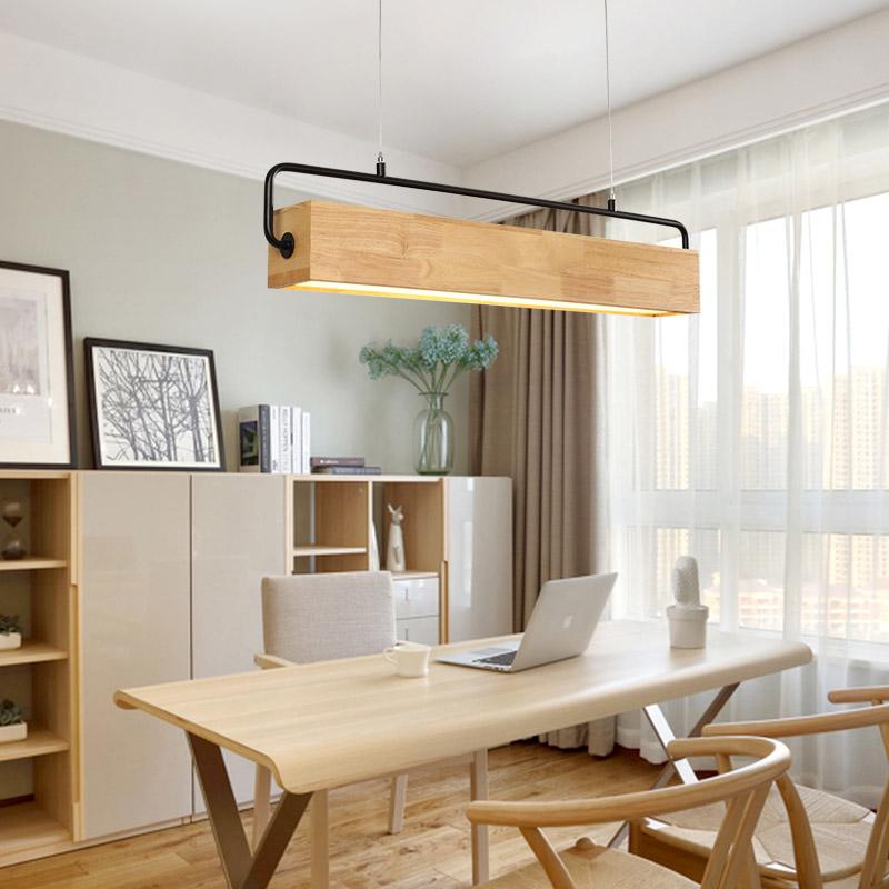 Japanese Inspired Wooden 28 1/2" to 35 1/2" Wide Linear Chandelier