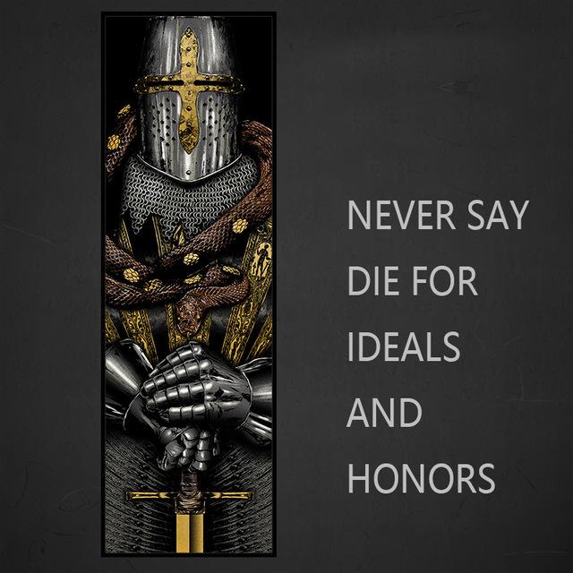 Knight Tiger Lion Skeleton Warrior Poster | Home Decor Wall Art