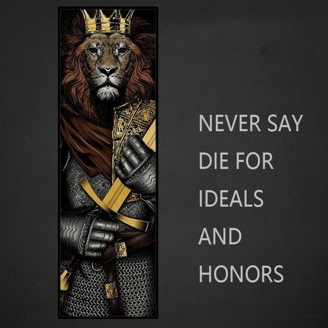 Knight Tiger Lion Skeleton Warrior Poster | Home Decor Wall Art