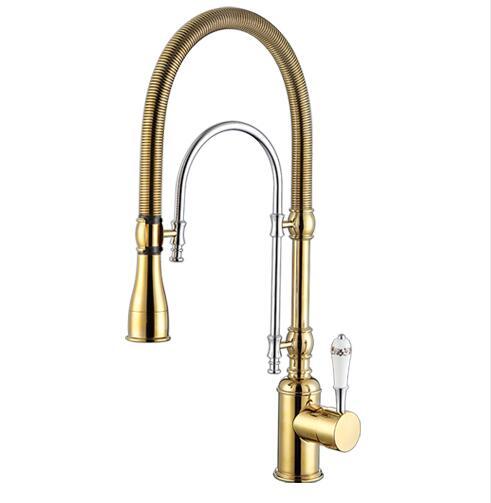 Luxury 3 Type Rose Gold Kitchen Faucet Single Handle