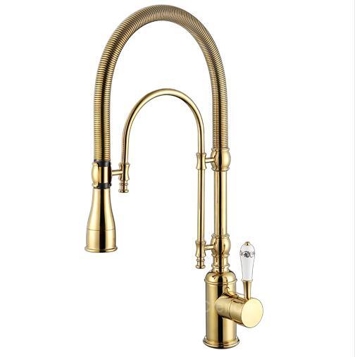 Luxury 3 Type Rose Gold Kitchen Faucet Single Handle