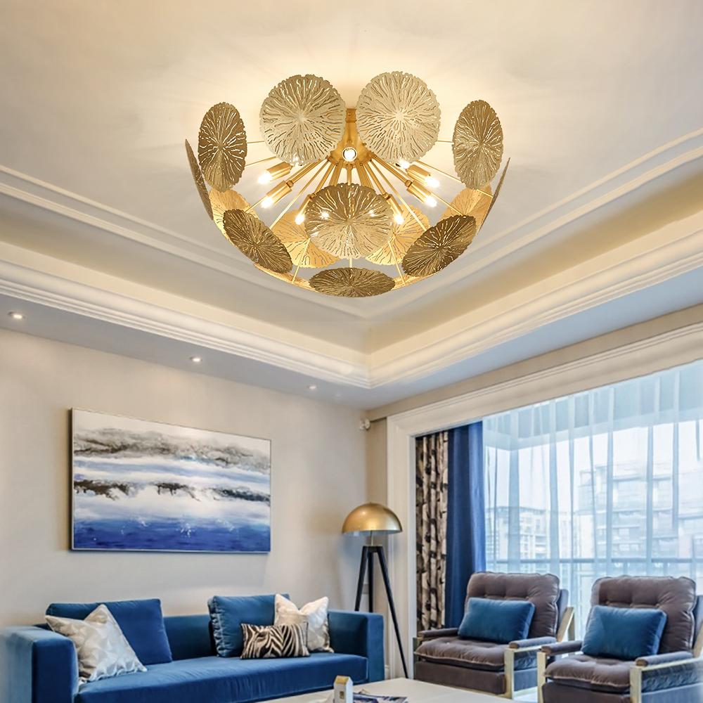 Luxury Modern Ceiling Copper Chandelier