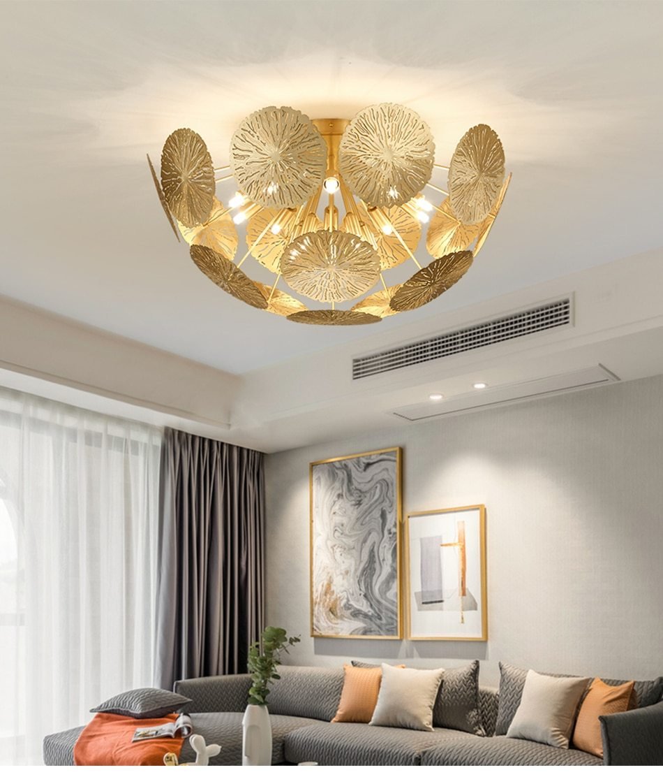 Luxury Modern Ceiling Copper Chandelier
