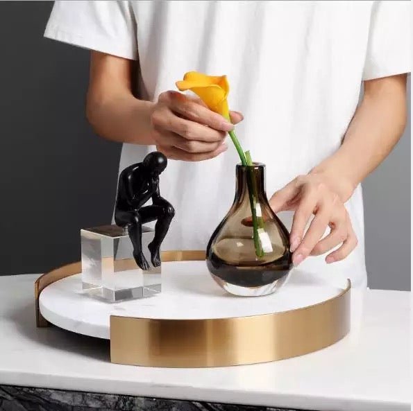 Marble round tray