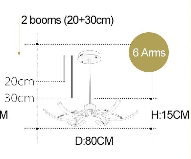 Matte Black/White 180°-360° Rotating Modern Led Chandelier - Avenila Selects