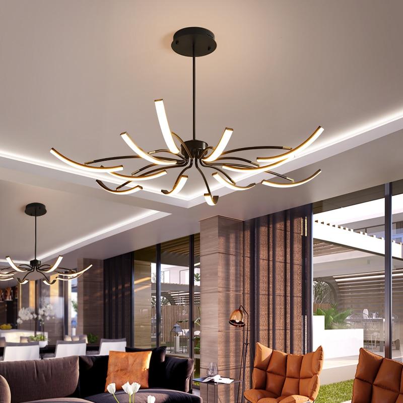 Matte Black/White 180°-360° Rotating Modern Led Chandelier - Avenila Selects