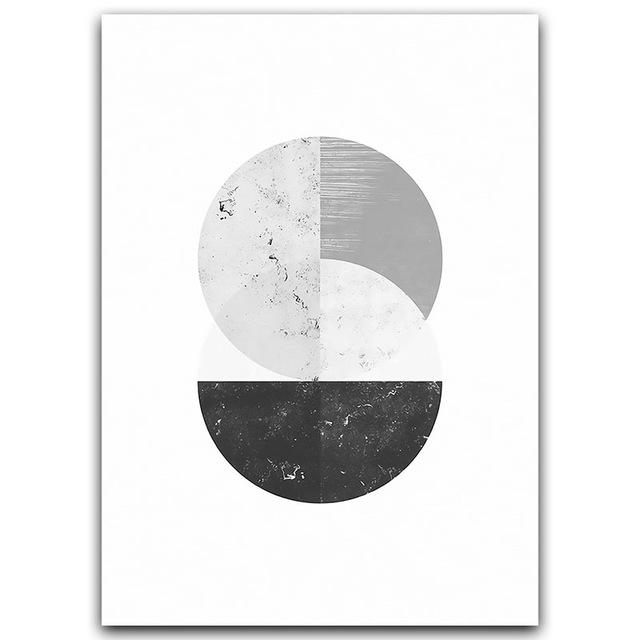 Minimalist Style Marble Geometric Pattern Abstract Decorative Canvas Painting Poster