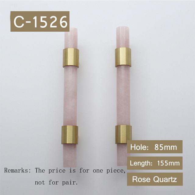 Natural Stone Brass Door Handles