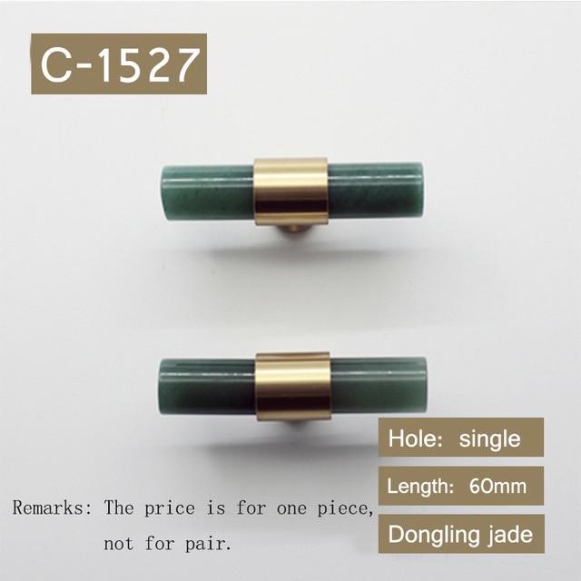 Natural Stone Brass Door Handles