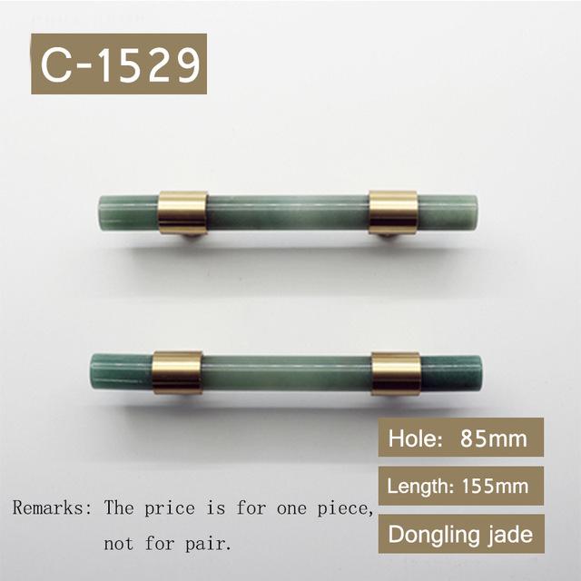 Natural Stone Brass Door Handles