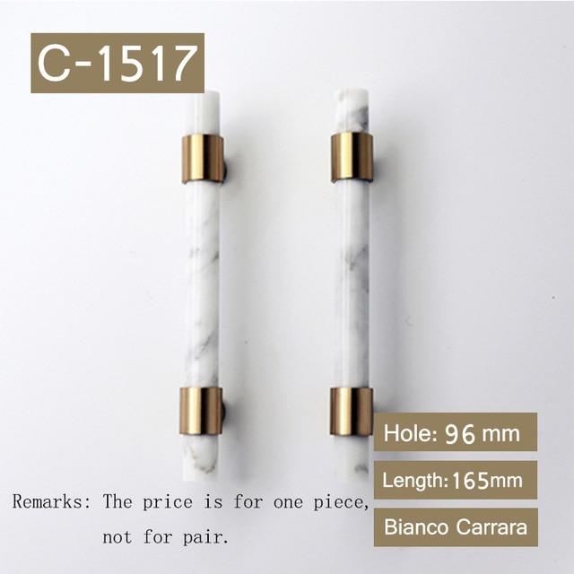 Natural Stone Brass Door Handles