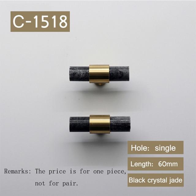 Natural Stone Brass Door Handles