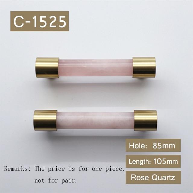 Natural Stone Brass Door Handles