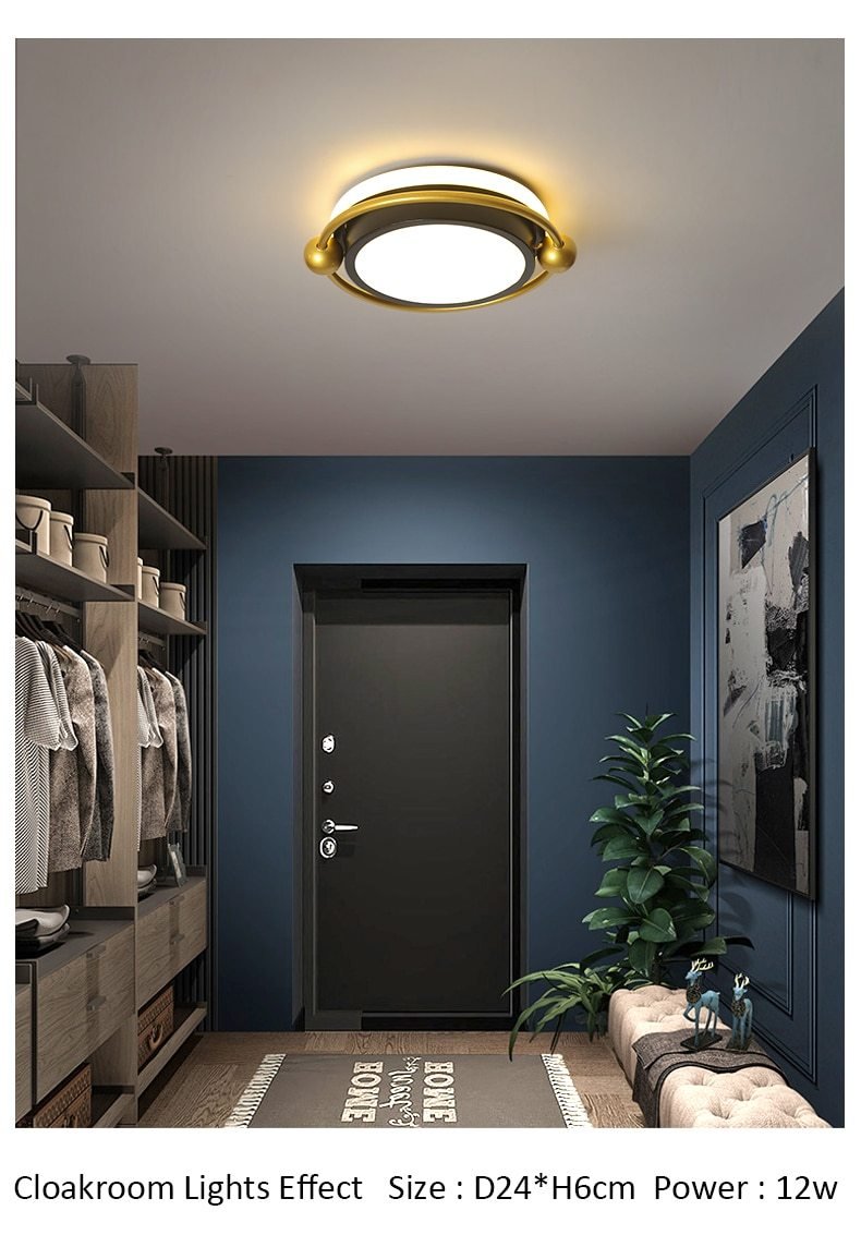Orbital 2 Avenila LED Square and Round Black Gold and White Luxury Ceiling Light