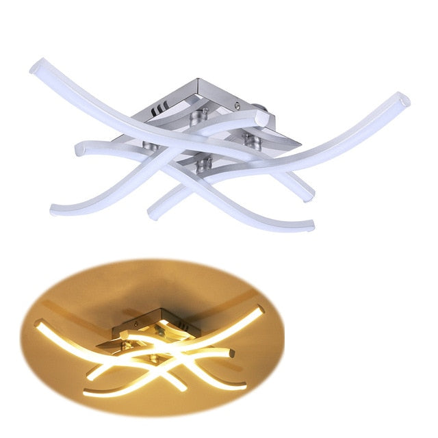 18W/24W Modern Chandelier Forked Shaped Ceiling Lamp