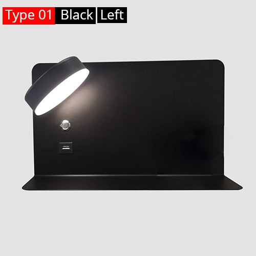 Bedside Phone Holder LED Wall Lamp