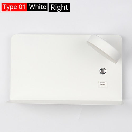 Bedside Phone Holder LED Wall Lamp