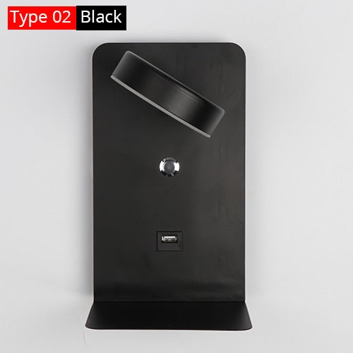 Bedside Phone Holder LED Wall Lamp