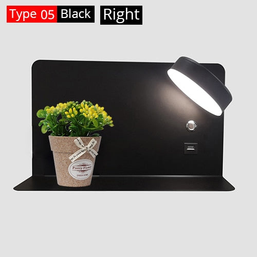 Bedside Phone Holder LED Wall Lamp