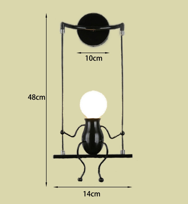 Cartoon Doll Wall Lamp