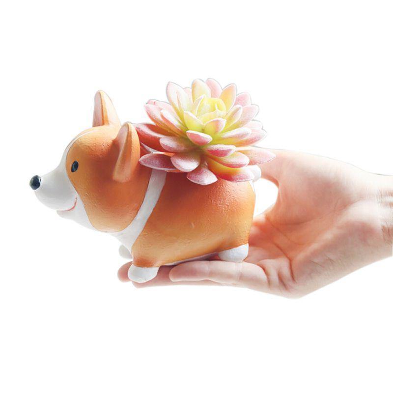 Adorable Resin Puppy Plant Pot - Nordic Side -