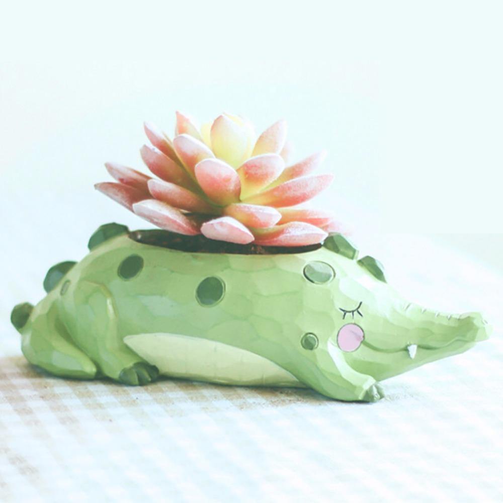 Natural Resin Animal Plant Pot - Nordic Side -