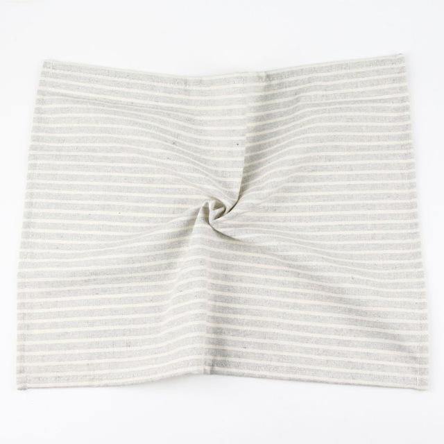 30x40cm Striped Cotton Linen Tablemat - Nordic Side -