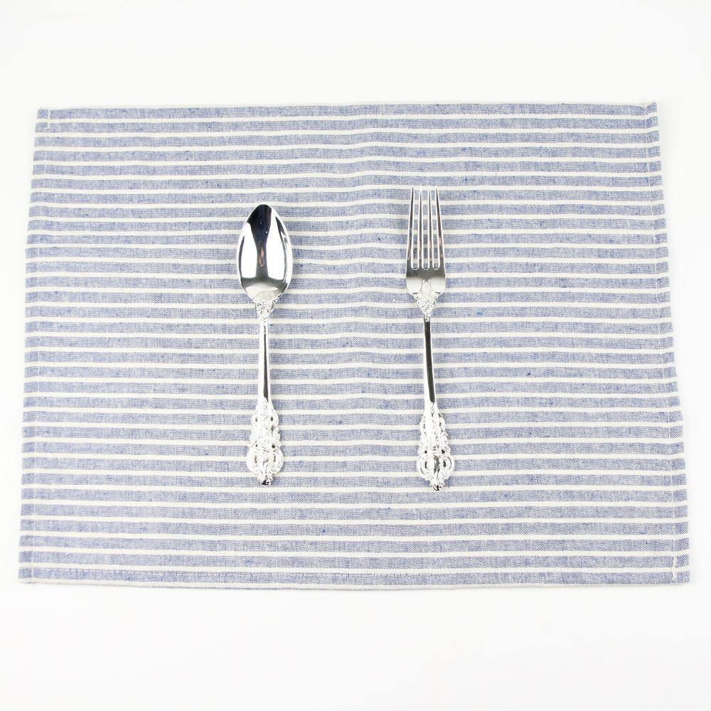 30x40cm Striped Cotton Linen Tablemat - Nordic Side -