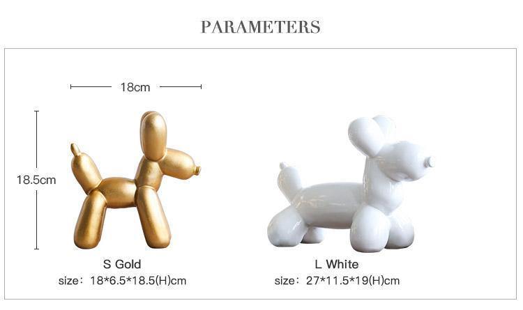 Resin Balloon Dog Figures - Nordic Side -