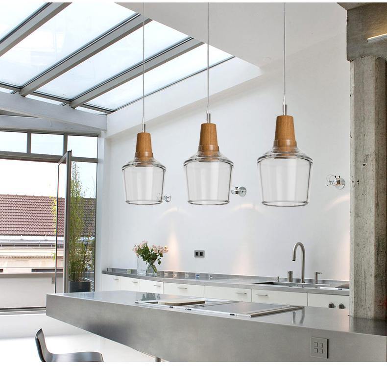 Glass With Wooden Top Light - Nordic Side -