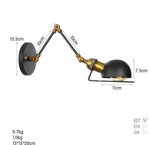 IW Terrane - Swing Long Arm Retro Wall Lights