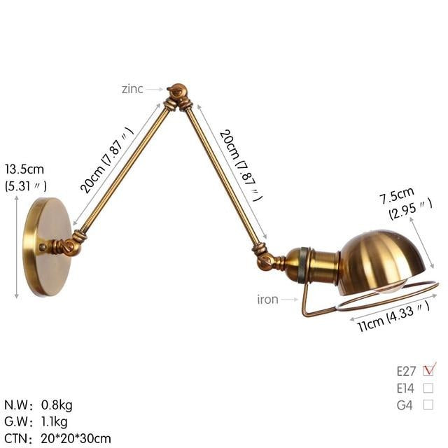 IW Terrane - Swing Long Arm Retro Wall Lights