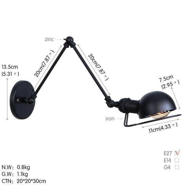 IW Terrane - Swing Long Arm Retro Wall Lights