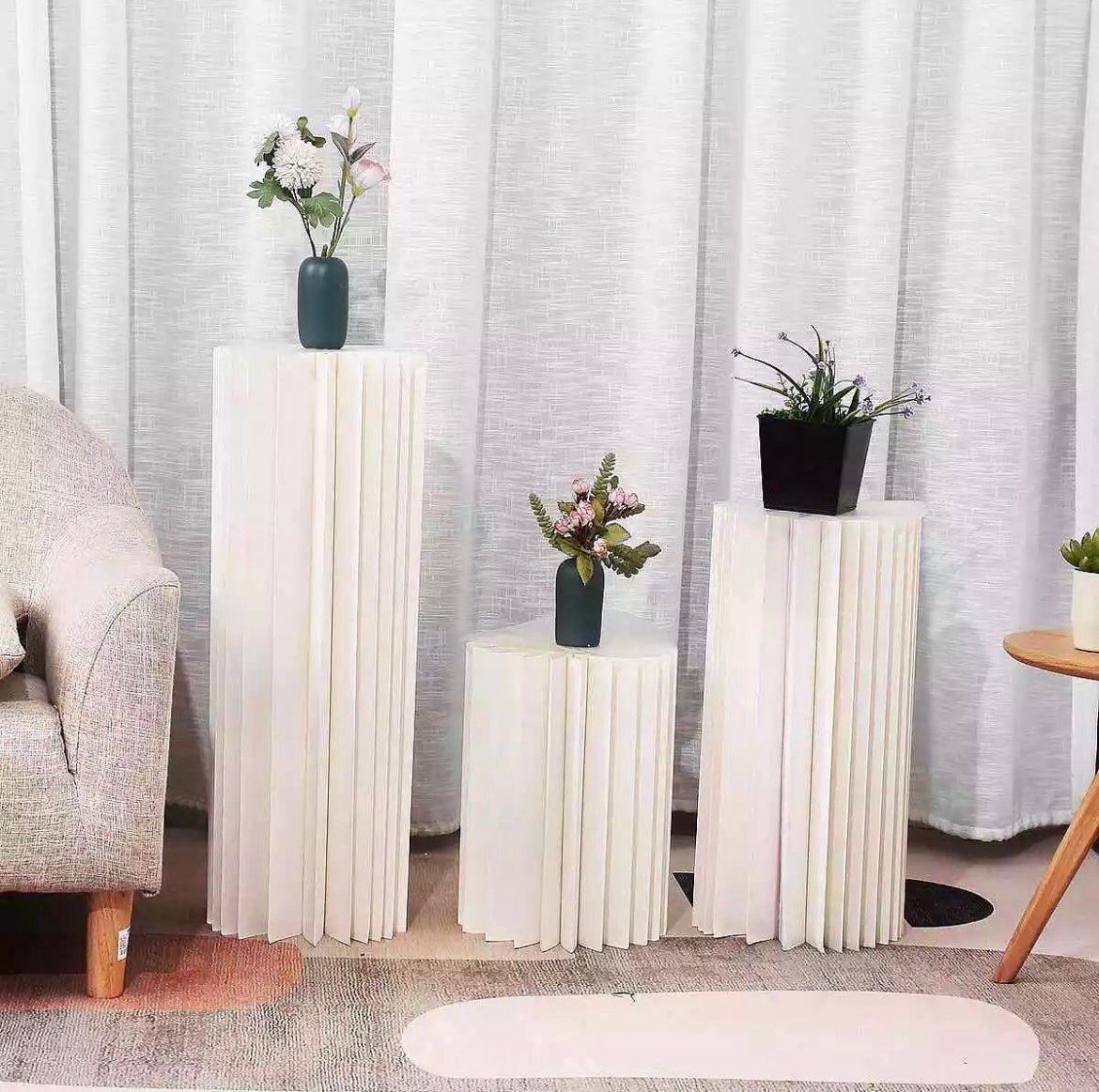 PVC acrylic top paper foldable stands set