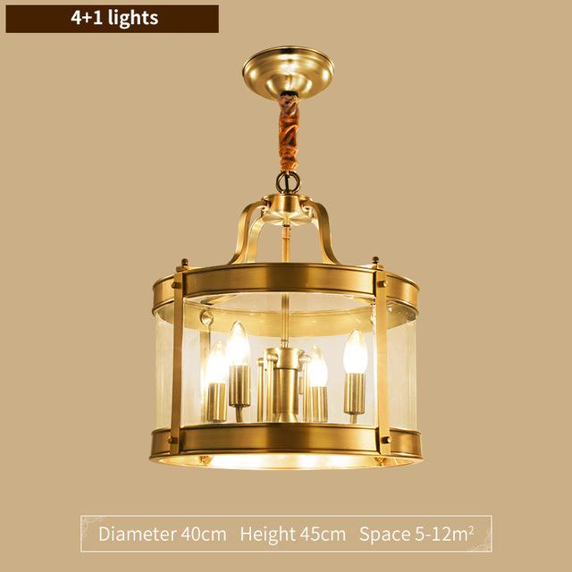 Sofrey Foyer Gold Glass and Copper Chandelier 20, 40, 50 60cm