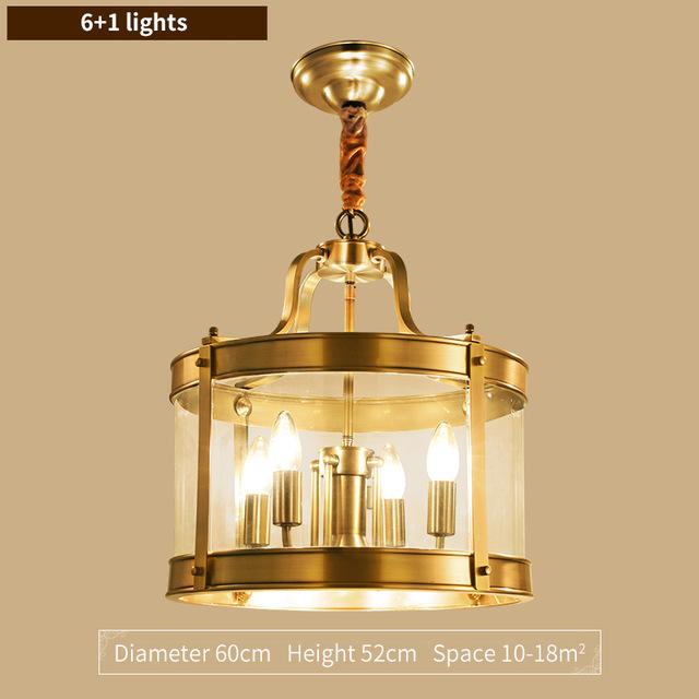 Sofrey Foyer Gold Glass and Copper Chandelier 20, 40, 50 60cm