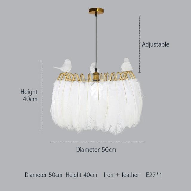 Sofrey White Feather Chandelier - Avenila Selects