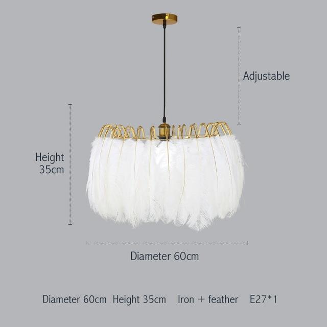 Sofrey White Feather Chandelier - Avenila Selects