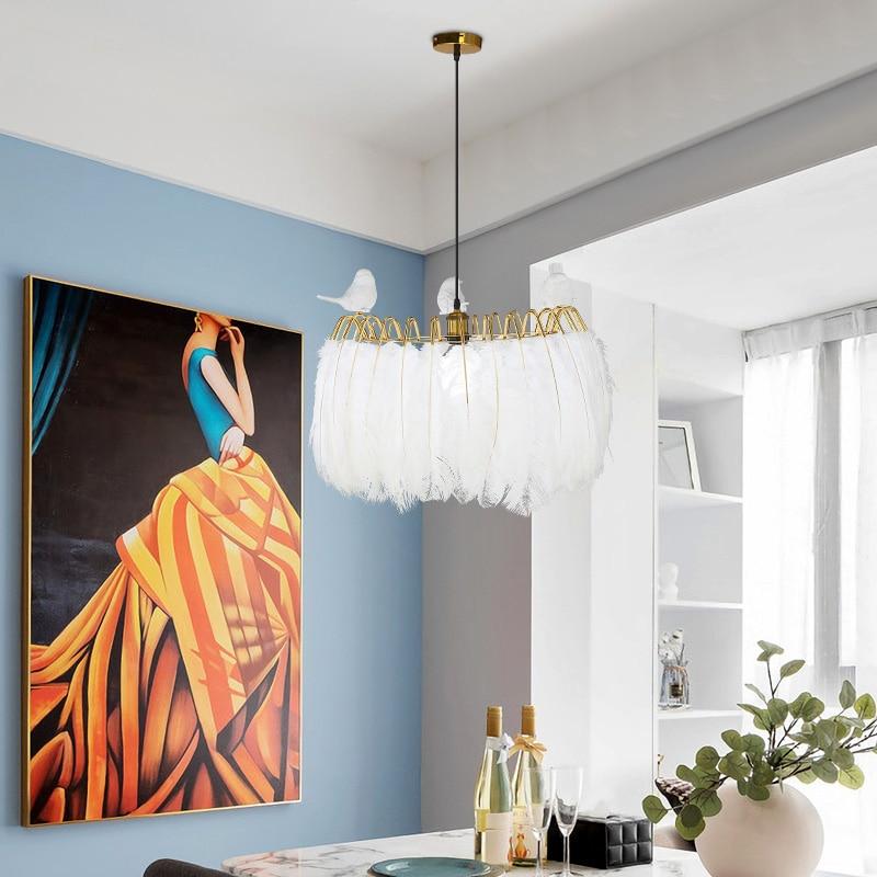 Sofrey White Feather Chandelier - Avenila Selects