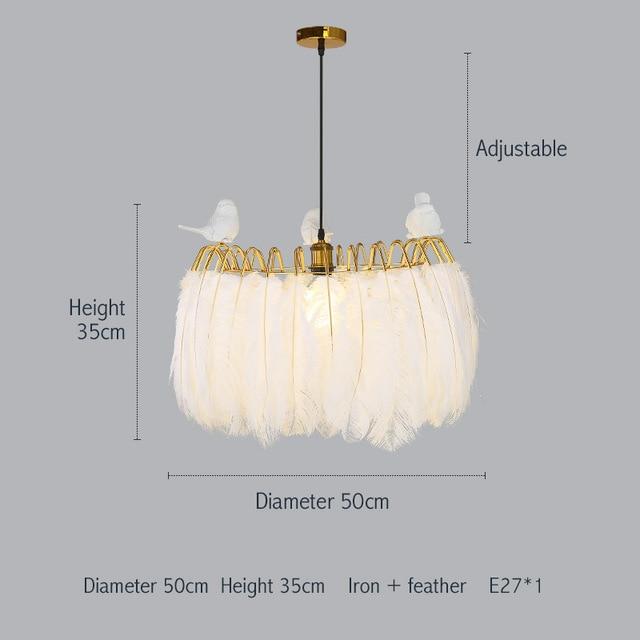 Sofrey White Feather Chandelier - Avenila Selects