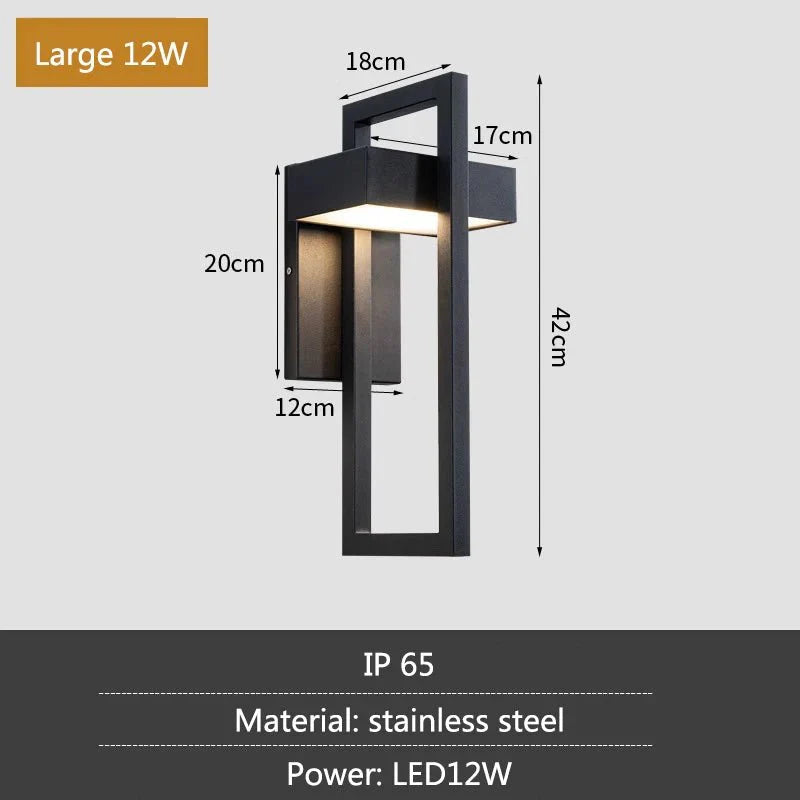 Stainless Steel Outdoor Wall Garden IP65 Waterproof Patio Light
