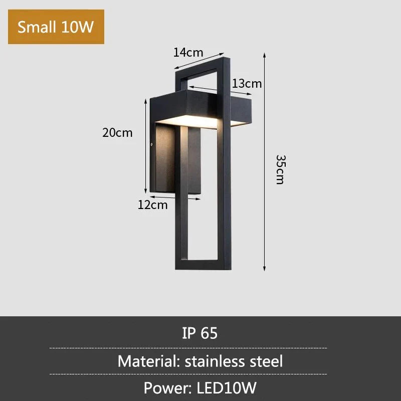 Stainless Steel Outdoor Wall Garden IP65 Waterproof Patio Light