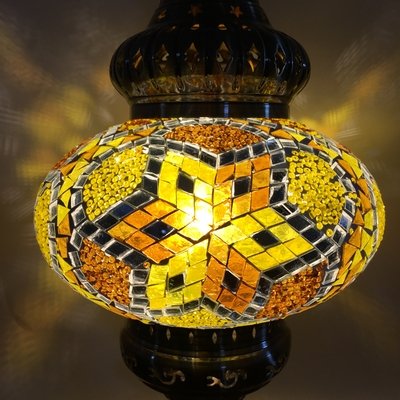 Turkish-Style Mosaic Stained Glass Pendant Light