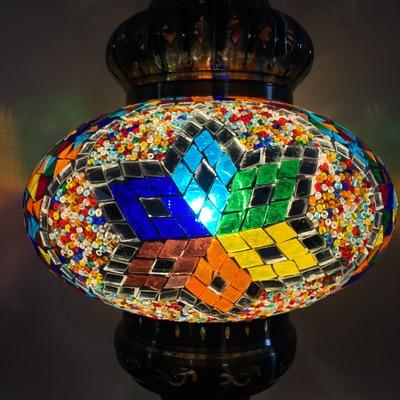 Turkish-Style Mosaic Stained Glass Pendant Light