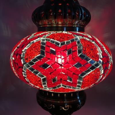 Turkish-Style Mosaic Stained Glass Pendant Light