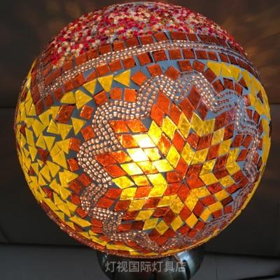 Turkish-Style Mosaic Stained Glass Pendant Light